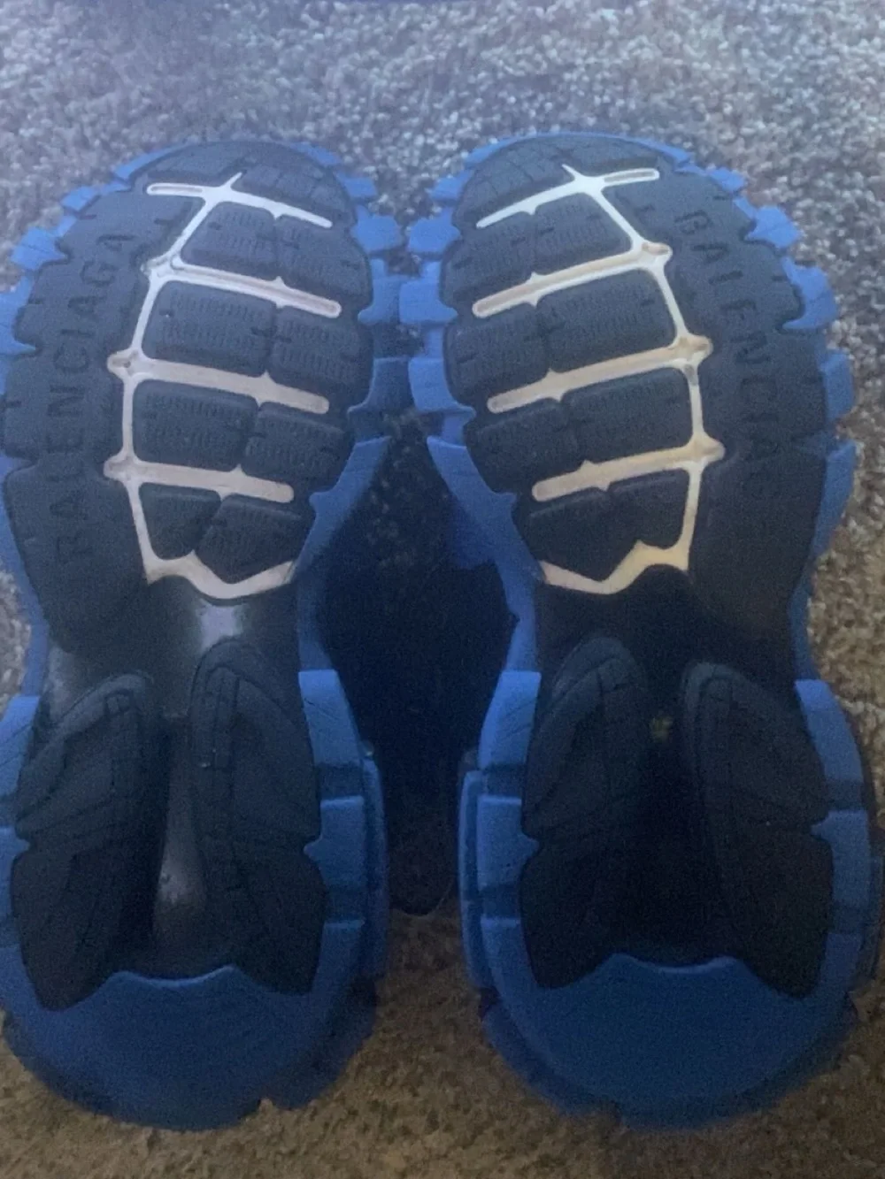 Balenciaga Men's Royal Blue and Black Track Sneakers